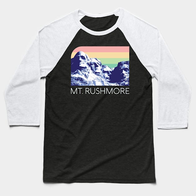 Mount Rushmore Shirt Black Hills South Dakota Retro National Park USA President Monument Baseball T-Shirt by Shirtsurf